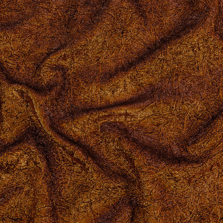 template--25130090922057__main-Astrolabe Metallic Copper Crinkled Luxury Brocade with Black Backing