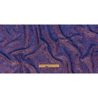 Astrolabe Metallic Lilac and Royal Blue Crinkled Luxury Brocade with Black Backing