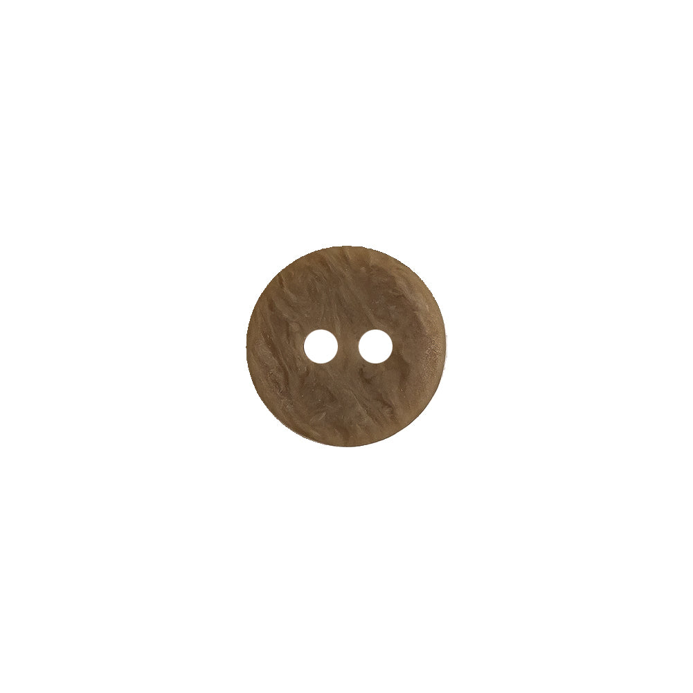 Tan and Beige Plastic 2-Hole Tire Rim Button - 18L/11.5mm Detail