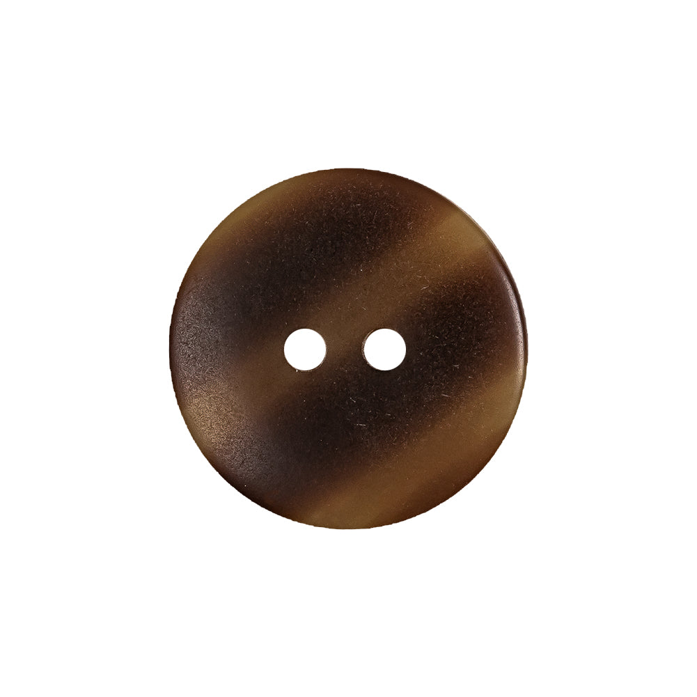 Brown and Putty Marbled 2-Hole Uneven Plastic Button with Ribbed Texture - 33L/21mm Detail