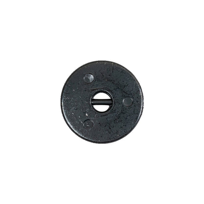 Pewter Textured Narrow Rim 2-Hole Metal Button - 25L/16mm Detail