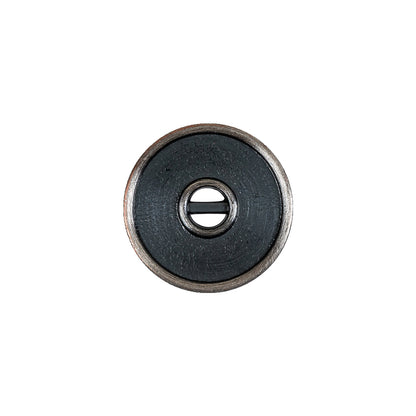 Pewter Textured Narrow Rim 2-Hole Metal Button - 25L/16mm