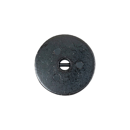 Pewter Textured Narrow Rim 2-Hole Metal Button - 32L/20mm Detail