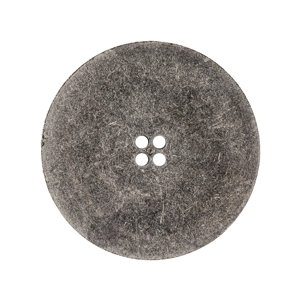 Weathered Silver Narrow Rim Low Convex 4-Hole Metal Button - 44L/28mm Detail