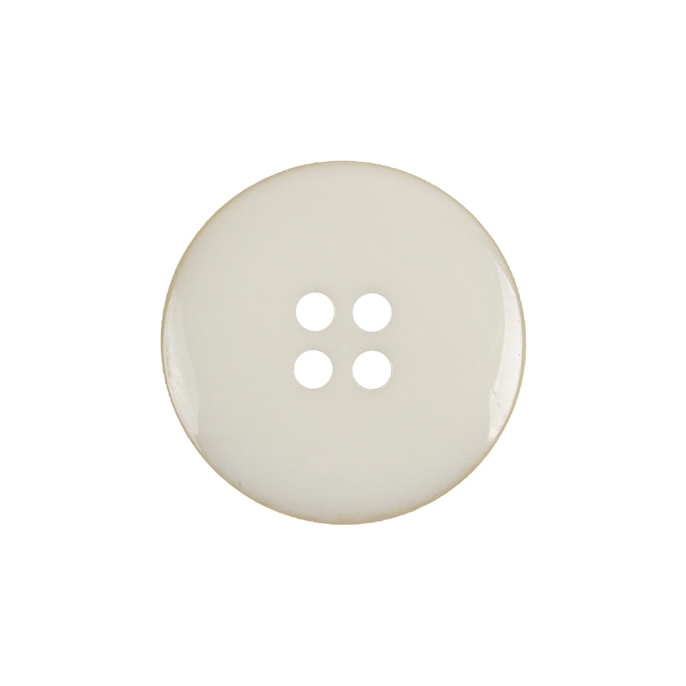White Iridescent Low Rim 4 Hole Plastic Button with Matte Center - 36L/23mm Detail