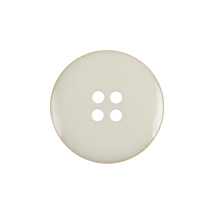 White Iridescent Low Rim 4 Hole Plastic Button with Matte Center - 36L/23mm Detail