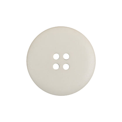 Matte White Asparagus Low Convex 4 Hole Plastic Button with Wide Rim - 38L/24mm Detail