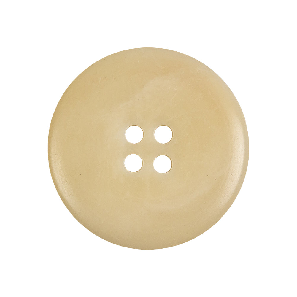 Italian Matte Bleached Sand 4 Hole Plastic Button - 42L/27mm Detail