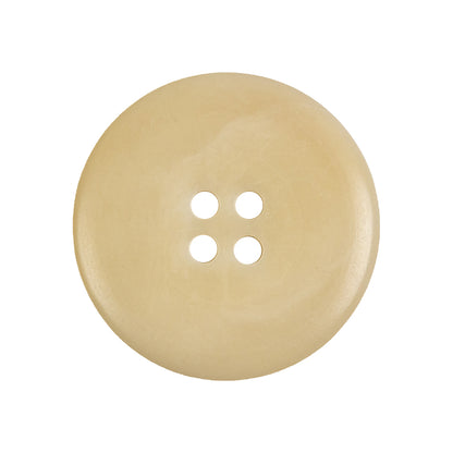 Italian Matte Bleached Sand 4 Hole Plastic Button - 42L/27mm Detail