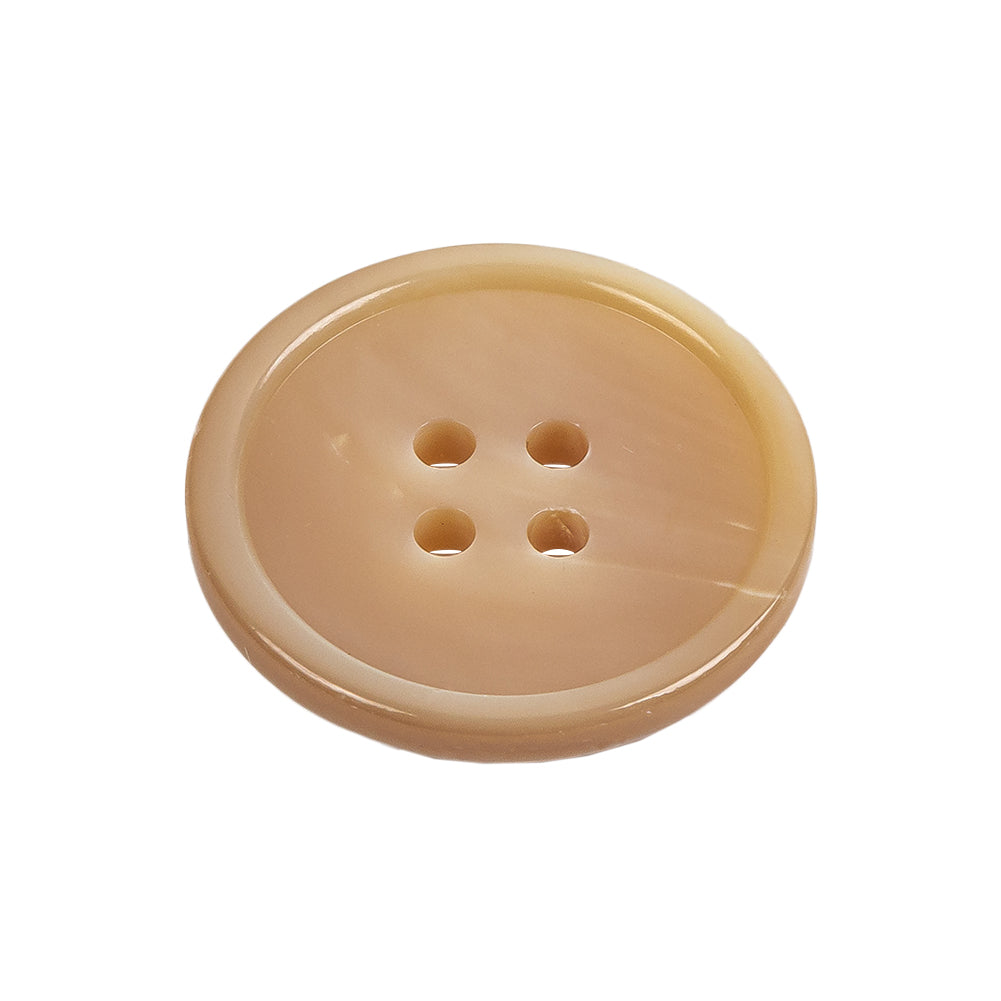 Apricot Cream 4 Hole Shell Button - 40L/25.5mm Folded