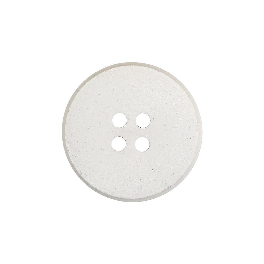 Off White Flat 4 Hole Plastic Button - 35L/22mm Detail