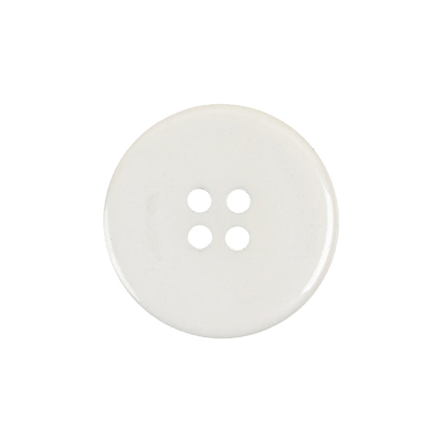 Off White Flat 4 Hole Plastic Button - 35L/22mm