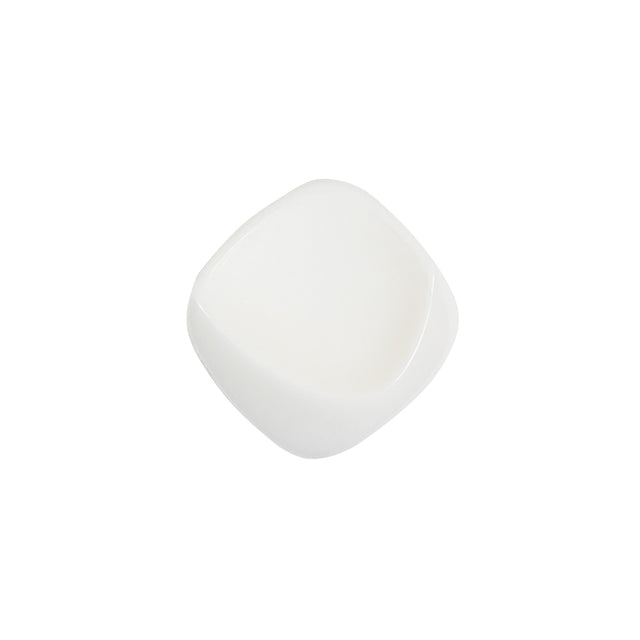 White Square Plastic Shank Back Button - 30L/19mm