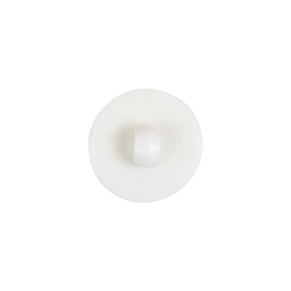 White Floral Embossed Shank Back Plastic Button - 24L/15mm Detail