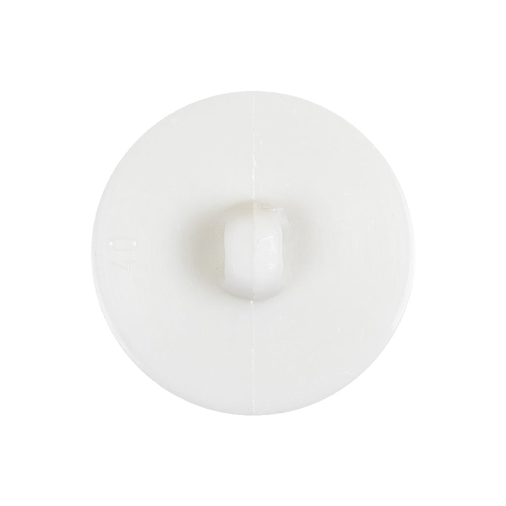 White Twisted Rim Conical Shank Back Plastic Button - 40L/25.5mm Detail