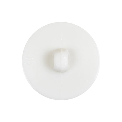 White Twisted Rim Conical Shank Back Plastic Button - 40L/25.5mm Detail