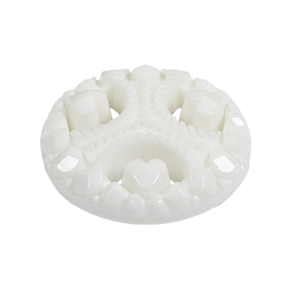 Italian White Studs and Hearts Open Framework Shank Back Button - 44L/28mm Folded
