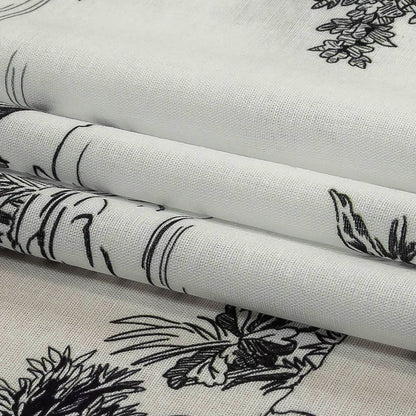 Cotton Voile - Black and White Classic Toile de Jouy
