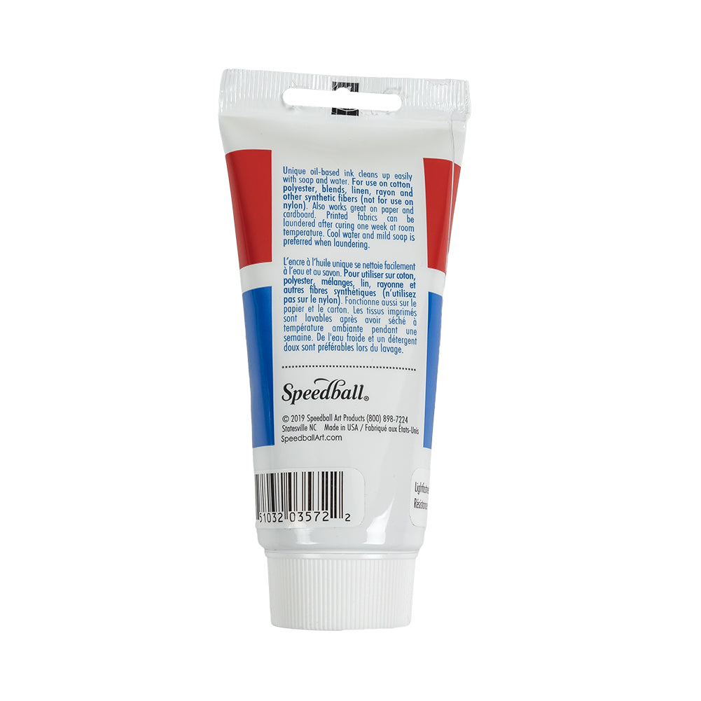 Speedball Blue Fabric Block Printing Ink - 2.5 fl oz Detail