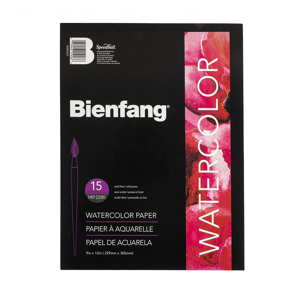 Bienfang 140lb 15 Sheet Watercolor Paper Pad - 9 x 12"