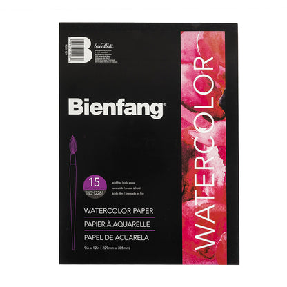 Bienfang 140lb 15 Sheet Watercolor Paper Pad - 9 x 12"