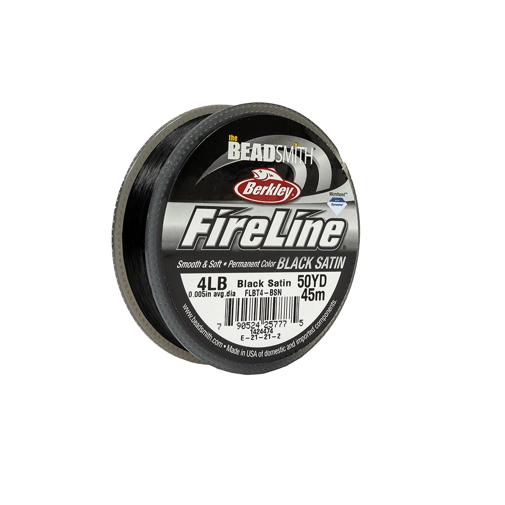 Fireline 4lb Microfused Braided Bead Thread - 50yd Spool - Black Detail