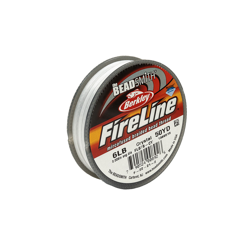 Fireline 6lb Microfused Braided Bead Thread - 50yd Spool - Crystal Detail