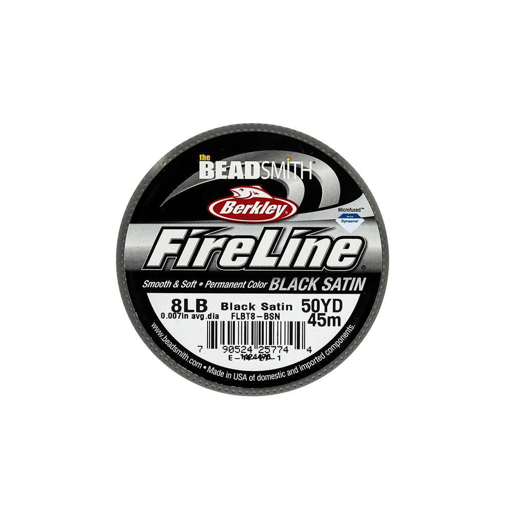 Fireline 8lb Microfused Braided Bead Thread - 50yd Spool - Black
