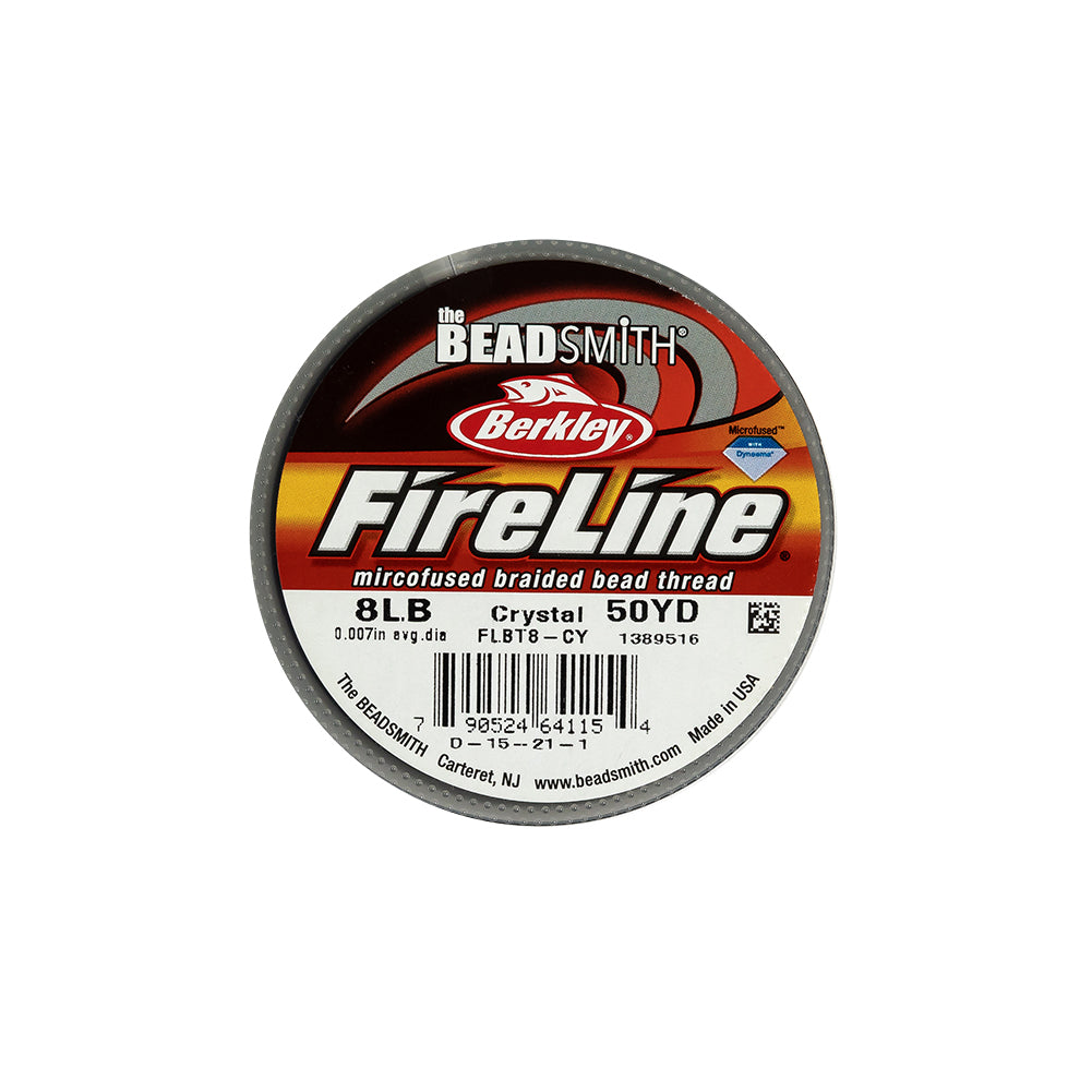 Fireline 8lb Microfused Braided Bead Thread - 50yd Spool - Crystal