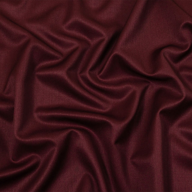 Super 120 Merino Wool Suiting - Burgundy - Finn Collection