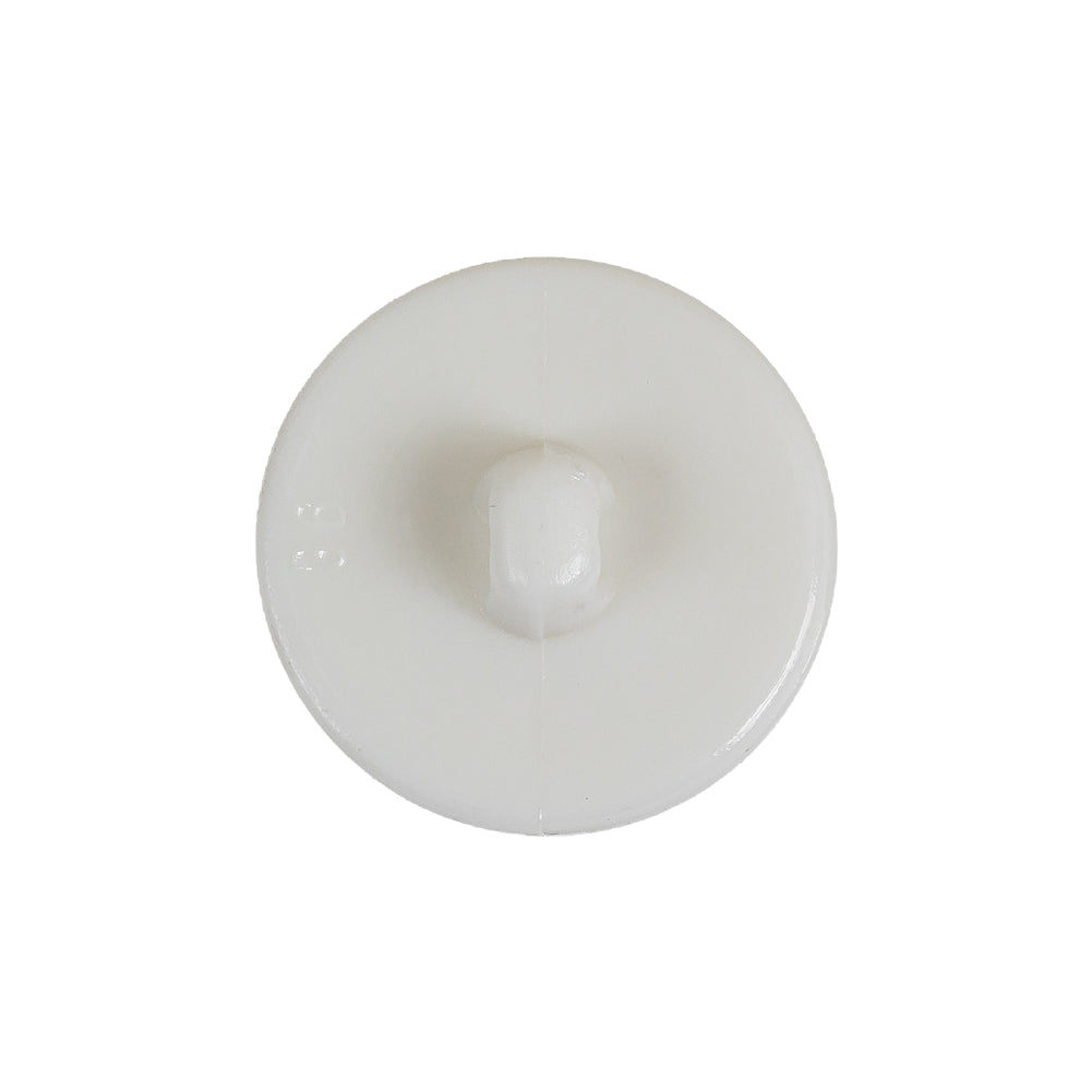 Italian White Floral Etched Shank Back Button - 36L/23mm Detail