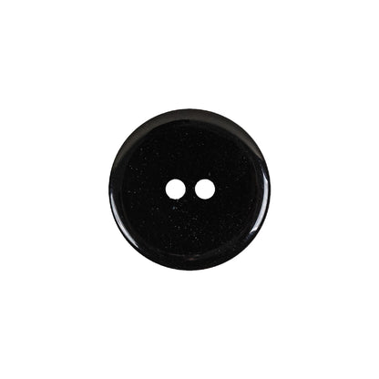 Black Ribbed 2-Hole Plastic Button - 28L/18mm Detail