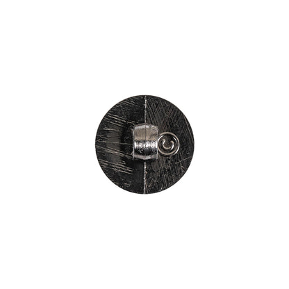 Gunmetal Gray Metallic Screw Head Shank Back Plastic Button - 20L/12.5mm Detail