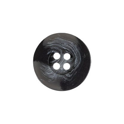 Black and Gray Swirled Wide Rim 4-Hole Plastic Button - 32L/20mm
