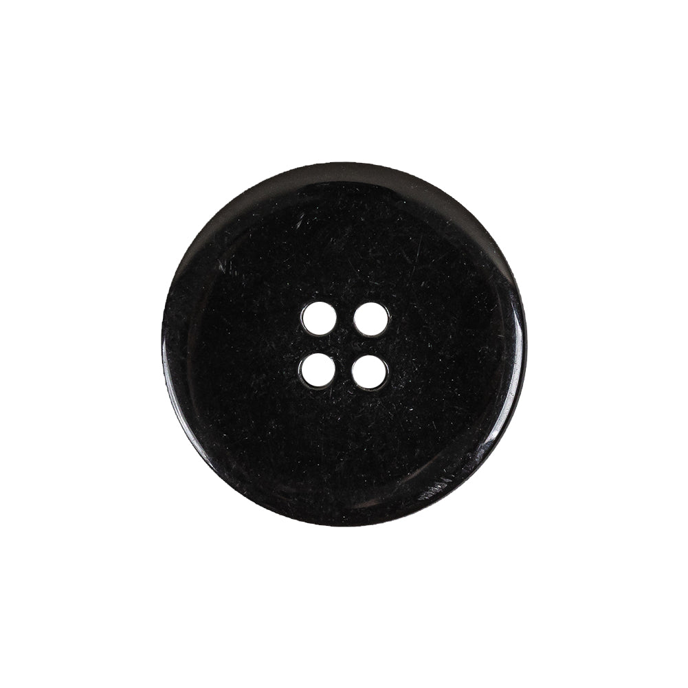 Black and Brown Mosaic Etched Low Convex 4-Hole Plastic Button - 36L/23mm Detail