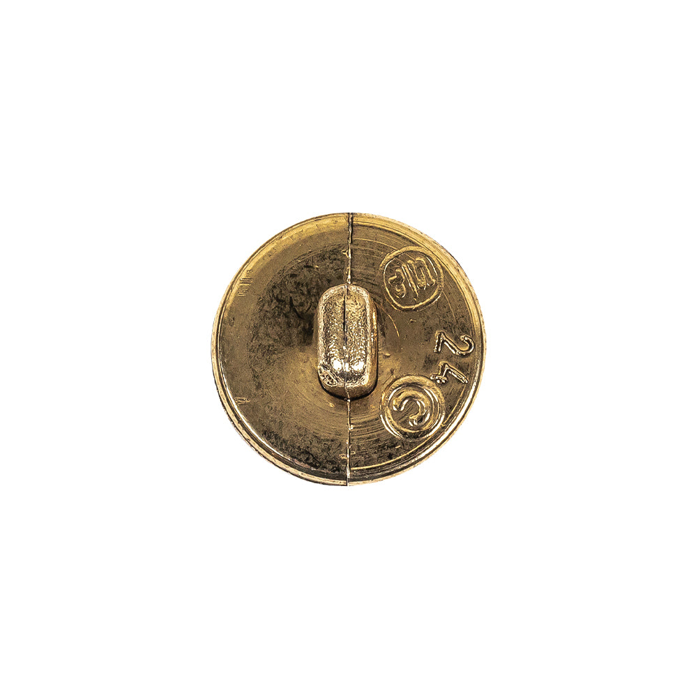 Gold Fancy Faceted Shank Back Plastic Button - 24L/15mm Detail