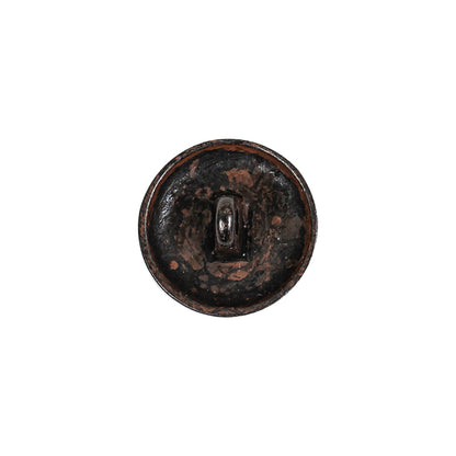 Italian Rusted Iron Shank Back Metal Button - 24L/15mm Detail