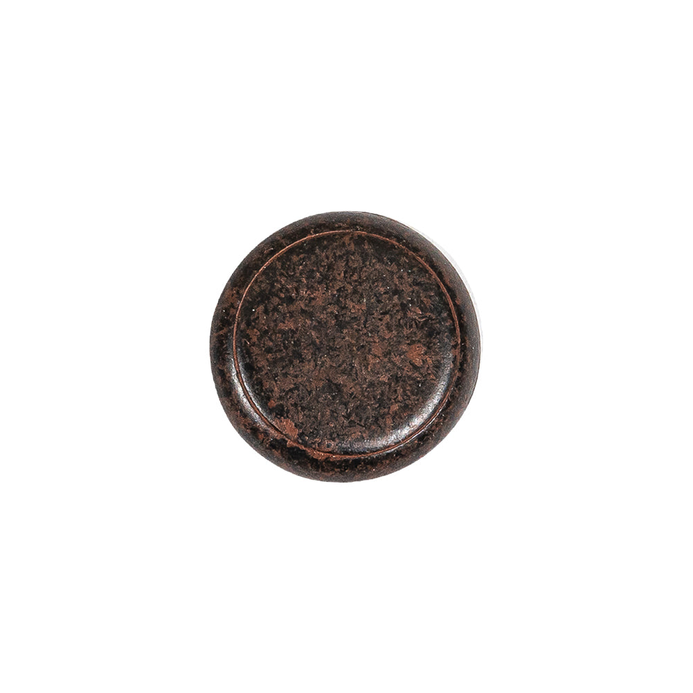 Italian Rusted Iron Shank Back Metal Button - 24L/15mm