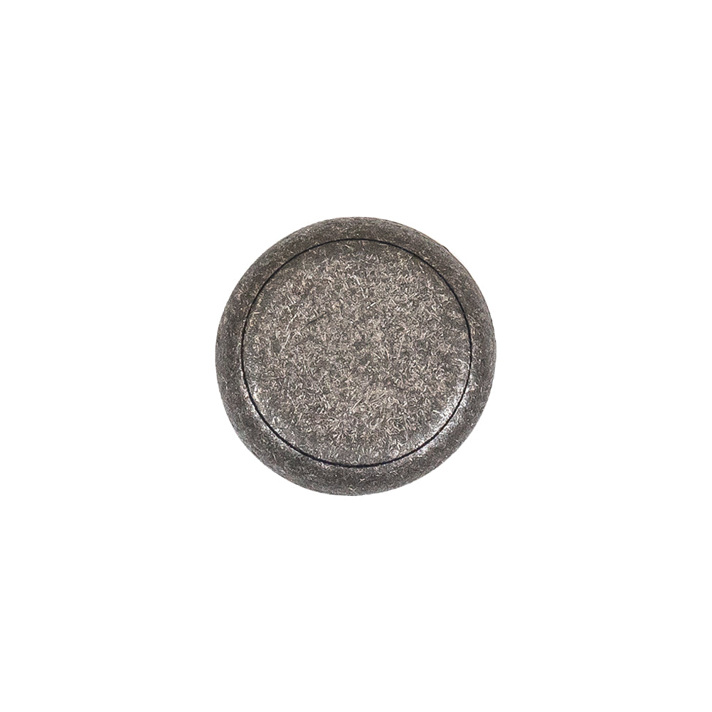 Italian Blue Silver Shank Back Metal Button - 24L/15mm