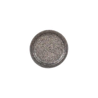 Italian Blue Silver Shank Back Metal Button - 24L/15mm