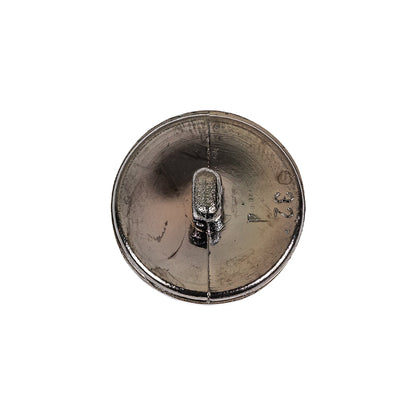 Italian Gunmetal Half Disco Ball Shank Back Plastic Button - 32L/20mm Detail