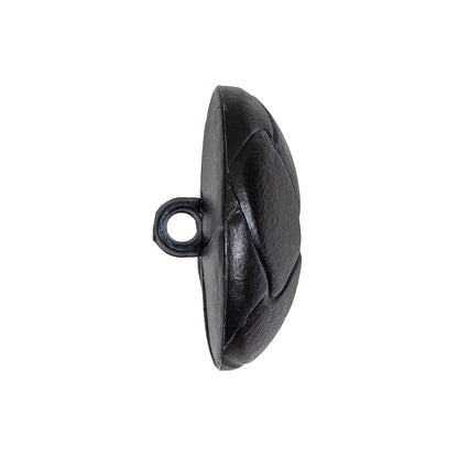 Midnight Navy Oval Knotted Leather-Look Shank Back Plastic Button - 40L/25.5mm Folded