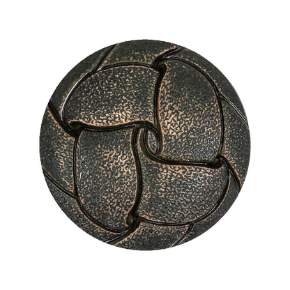 Italian Dusty Olive Knotted Leather-Look Shank Back Plastic Button - 44L/28mm