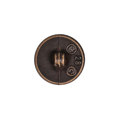 Italian Dark Brown Knotted Leather-Look Shank Back Plastic Button - 28L/18mm Detail