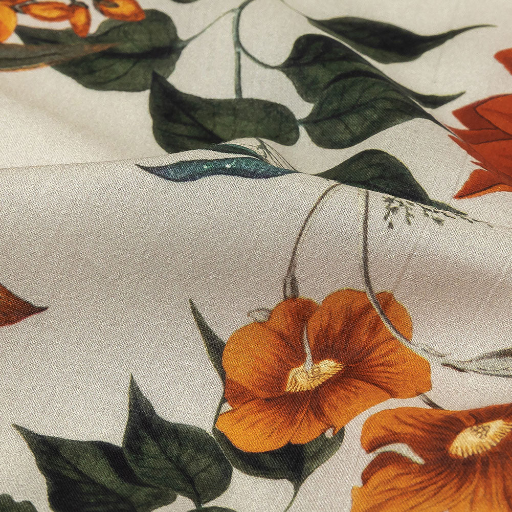 Cotton Voile - Pumice Stone Floral - Garden of Earthly Delights Print - Mood Exclusive Harvest Collection Detail