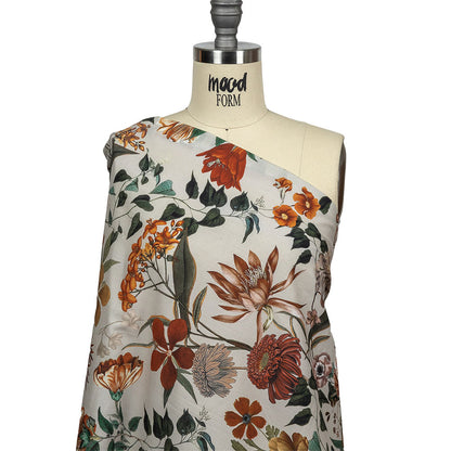 Cotton Voile - Pumice Stone Floral - Garden of Earthly Delights Print - Mood Exclusive Harvest Collection Drape