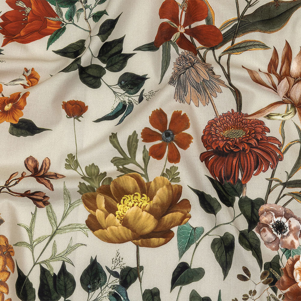 Cotton Voile - Pumice Stone Floral - Garden of Earthly Delights Print - Mood Exclusive Harvest Collection