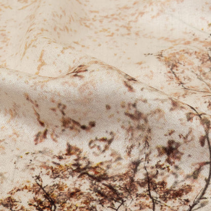 Rayon Challis - Brown Tree Branches - Celestial Canopy Print - Mood Exclusive Serengeti Collection Folded