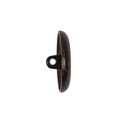 Italian Rusted Iron Shank Back Metal Button - 36L/23mm Folded