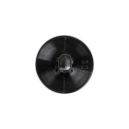 Black Bevel Cut Shank Back Plastic Button - 30L/19mm Detail